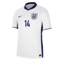 Camisa de Futebol Inglaterra Ezri Konsa #14 Equipamento Principal Europeu 2024 Manga Curta